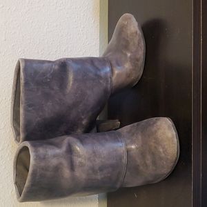 Bronx women's heeled boots weathered black/ dark gray size 10